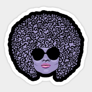 Afro Girl Sticker